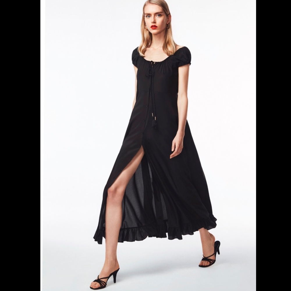 Silk Maxi Black Dress